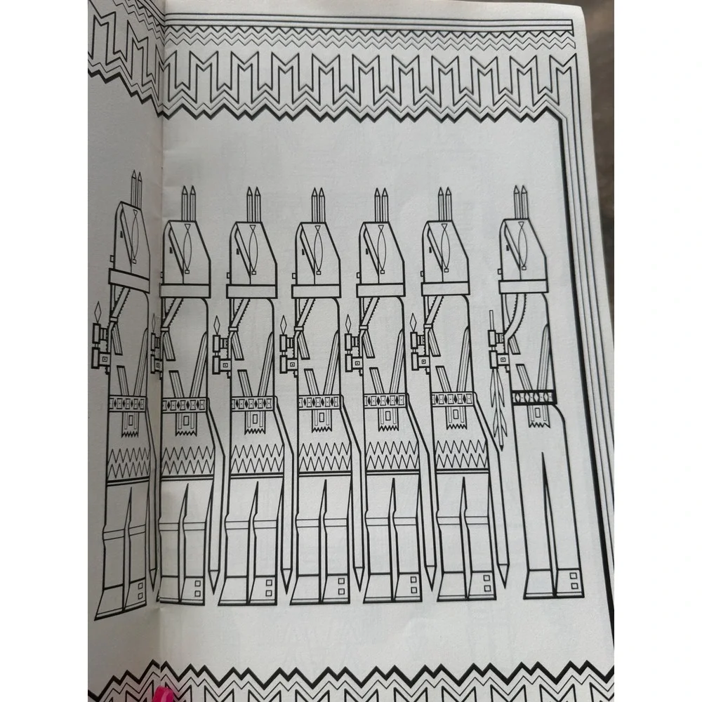 Vintage 1975 The Navajo Design Book Donna Greenlee First‎ Printing Coloring Book